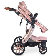 Moni Комбинирана Бебешка количка Polly 3в1 розова